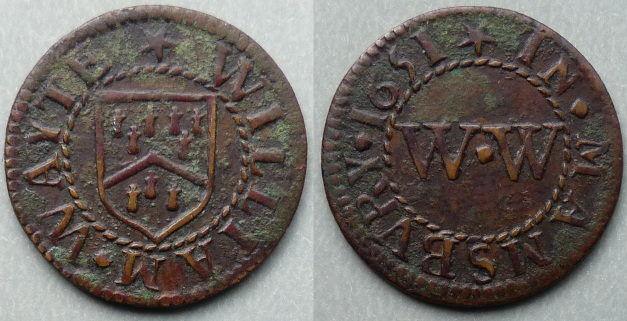 Malmesbury, William Wayte 1651 farthing